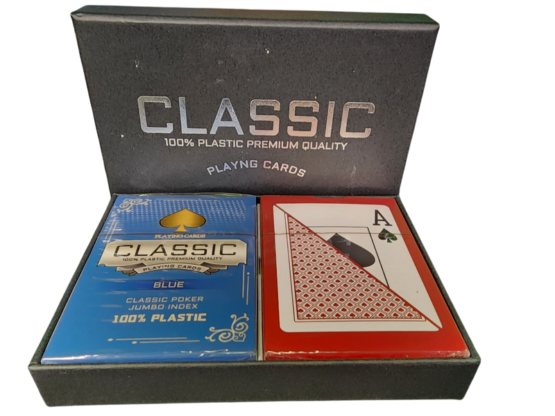 1 Dozen 12 Sets Special Classic Ten 100% Plastic Playing Cards Poker Size Jumbo Index