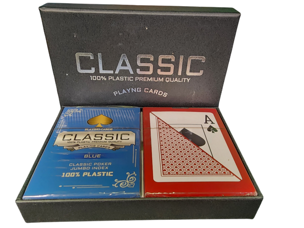 1 Dozen 12 Sets Special Classic Ten 100% Plastic Playing Cards Poker Size Jumbo Index