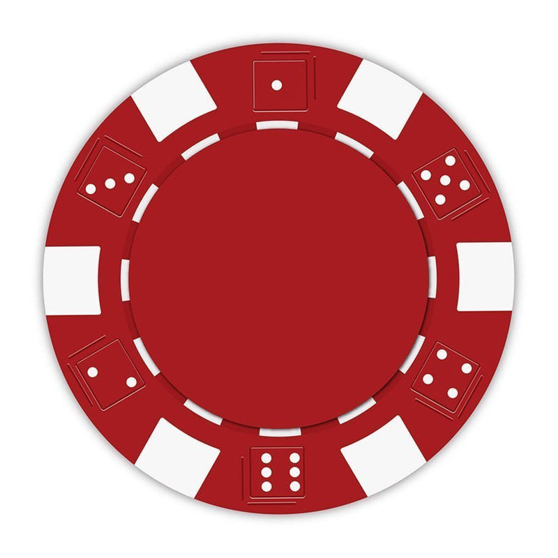 Red Striped Dice 11.5 Gram - 100 Poker Chips