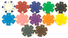 500 Striped Dice 11.5 Gram Poker Chips Bulk