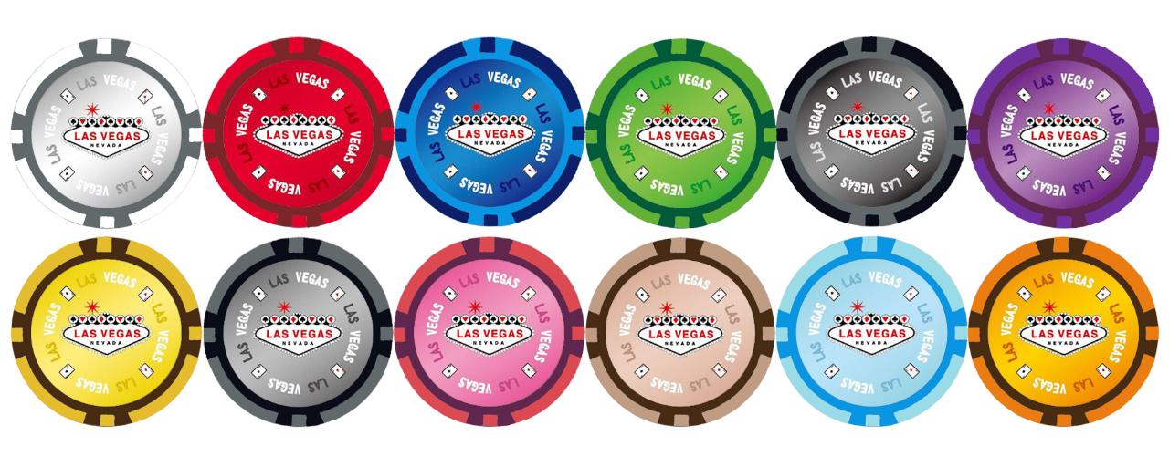 Full authentic set of Vegas Poker Chips