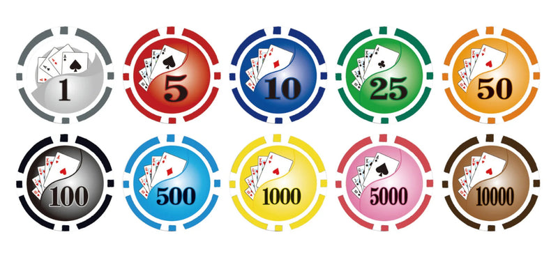 1000 Yin Yang Smooth 14 Gram Poker Chips Bulk