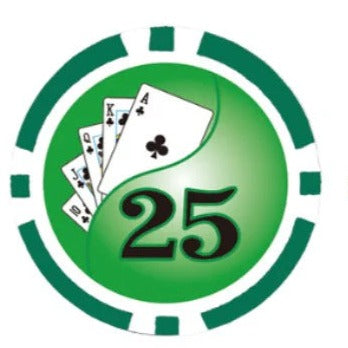 $25 Yin Yang Smooth 14 Gram Poker Chips