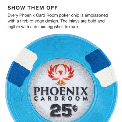 1000 Phoenix Card Room 10 Gram Pure Clay Poker Chips