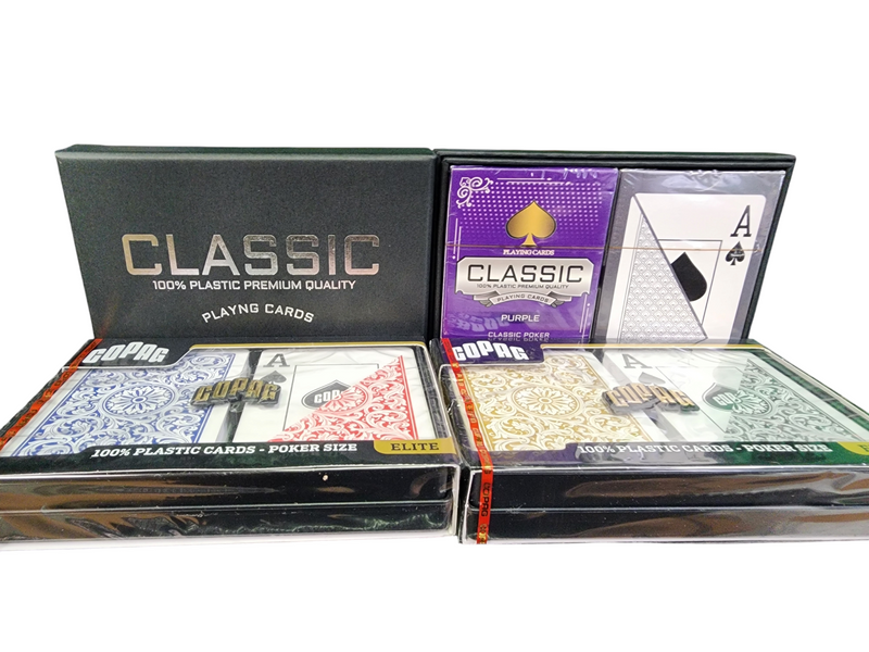 4 SET SPECIAL 2 Copag + 2 Classic Poker Size Jumbo Index Plastic Playing Cards