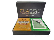 Gold Green Classic Bridge Jumbo Index 100% Plastic Playing Cards