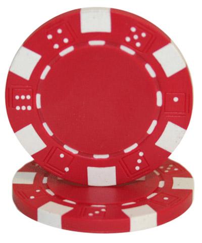 Red Striped Dice 11.5 Gram - 100 Poker Chips